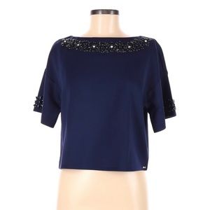 Line & Dot Embellished Blouse